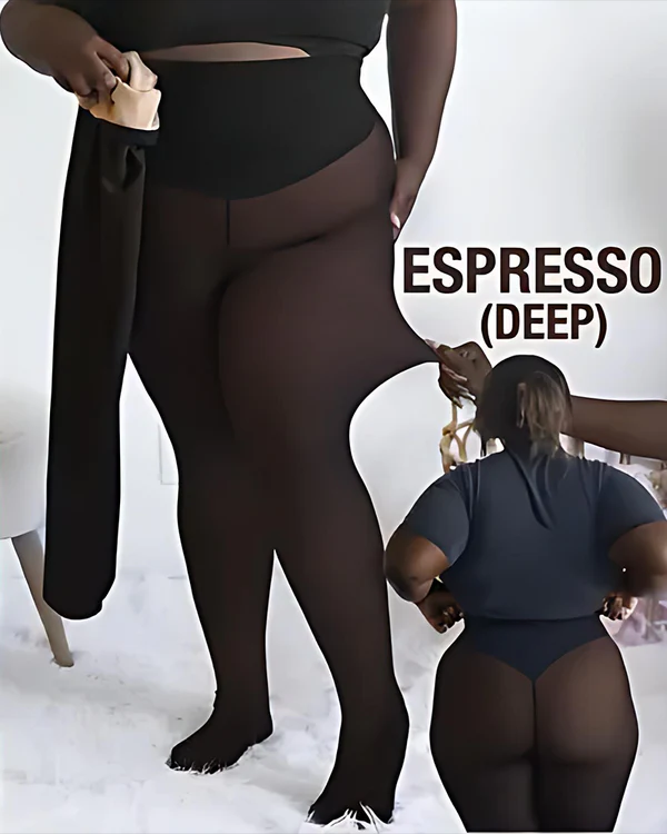 ⚡20K+ SOLD!❄️One-Seam Shaping Leggings✨New Compression Band Model One-Seam Translucent Fleece Lined Tights💕