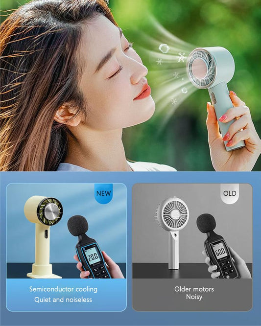 (🔥Early Mother's Day Sale- SAVE 48% OFF) -🔥-Smart Cold Compress Hand Held Fan Rechargeable Mini Portable Personal Fan