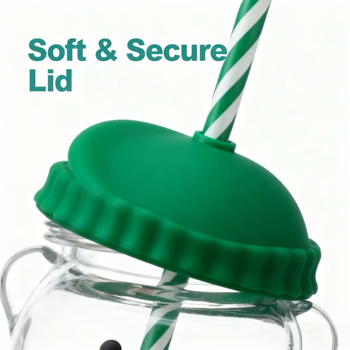 🔥Hot Sale 49% off-🌟Bearista Glass Straw Cup 🐻✨