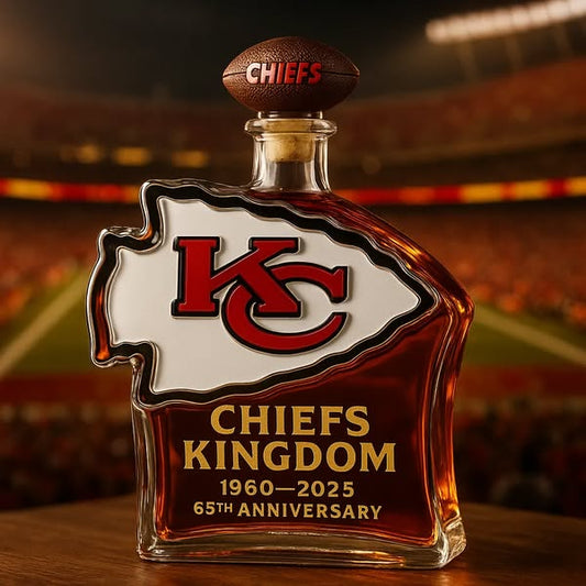 ⏰Last Day Promotion 49% OFF -Kansas City Chiefs 65TH ANNIVERSARY WHISKEY DECANTER