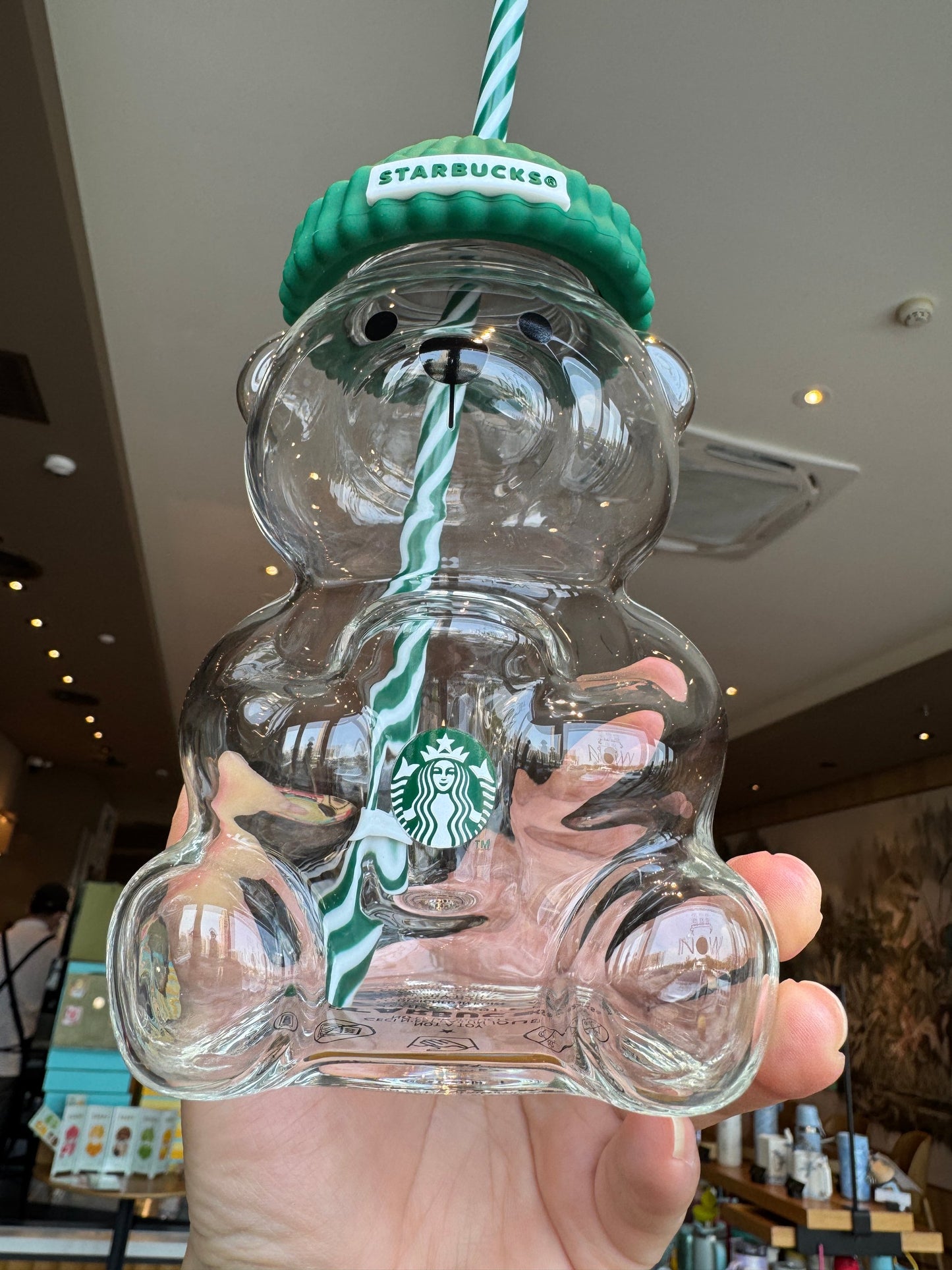 🔥Hot Sale 49% off-🌟Bearista Glass Straw Cup 🐻✨