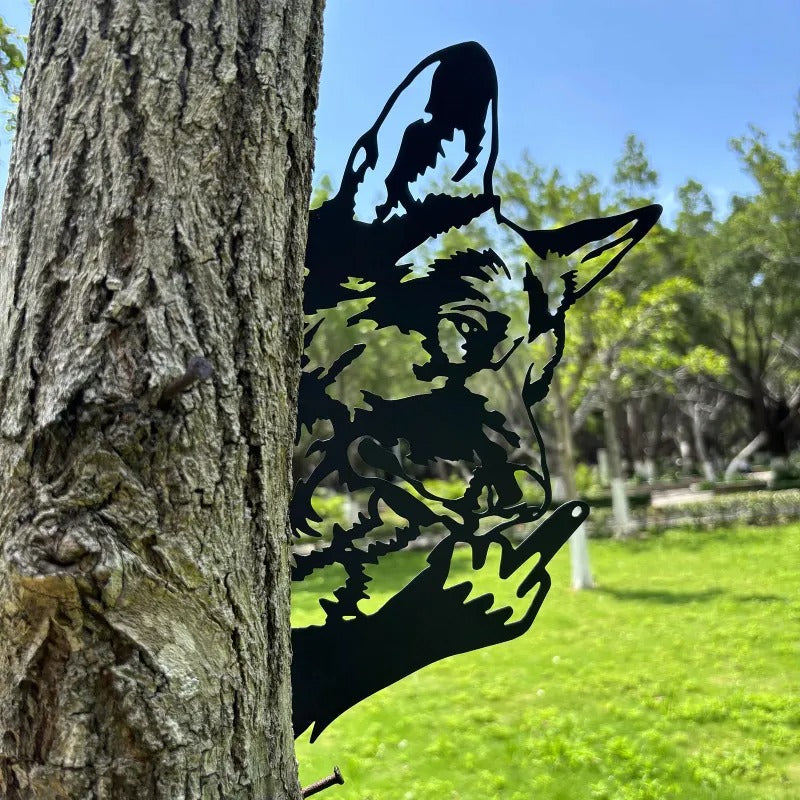 ⏰Last Day Promotion 49% OFF -Peeping middle finger animal metal sign🏡Yard Art Decor