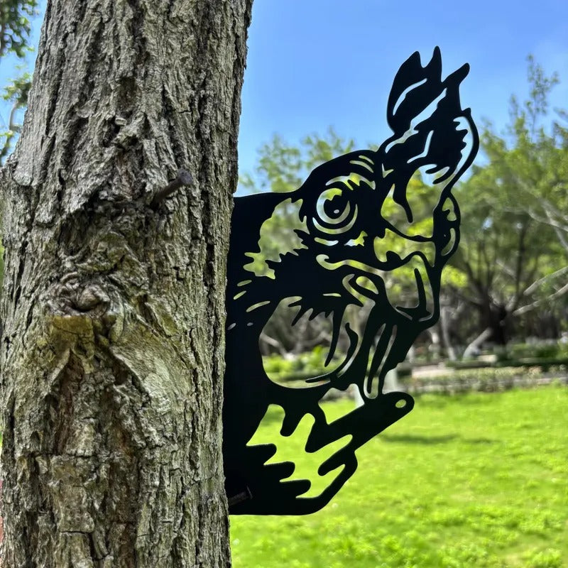 ⏰Last Day Promotion 49% OFF -Peeping middle finger animal metal sign🏡Yard Art Decor