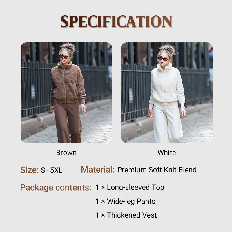 🎁Your New Go-To Winter Outfit🔥3-Piece Warm Knit Lounge Set That Keeps You Cozy, Chic & Confident All Day ❄️