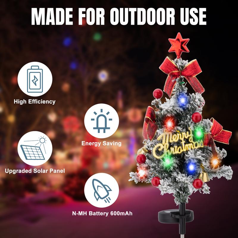 🎄Solar Christmas Tree Stake Lights