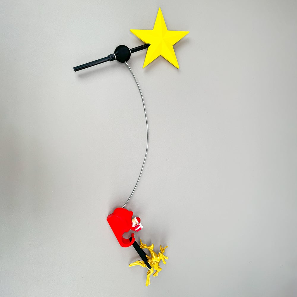 🌟3D Printed Tree Top Star Rotating Christmas Tree Decoration Plug-in
