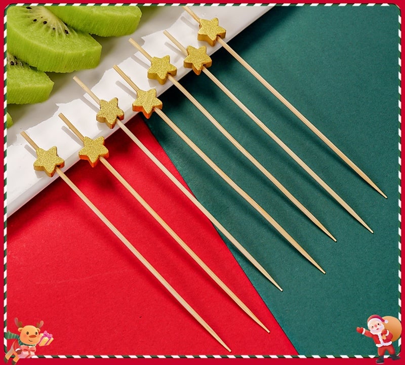 🍸️100 Pcs Of Christmas Cocktail Picks Toothpick Skewer Decoration🍓