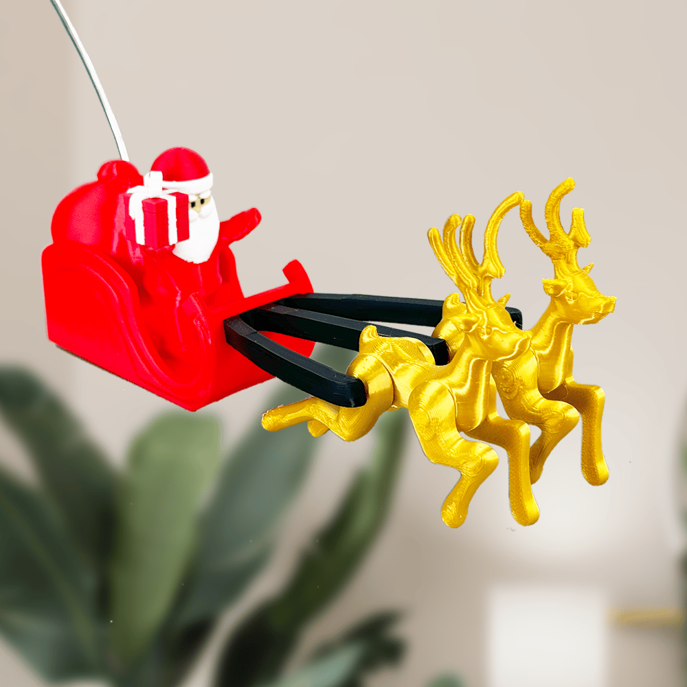 🌟3D Printed Tree Top Star Rotating Christmas Tree Decoration Plug-in