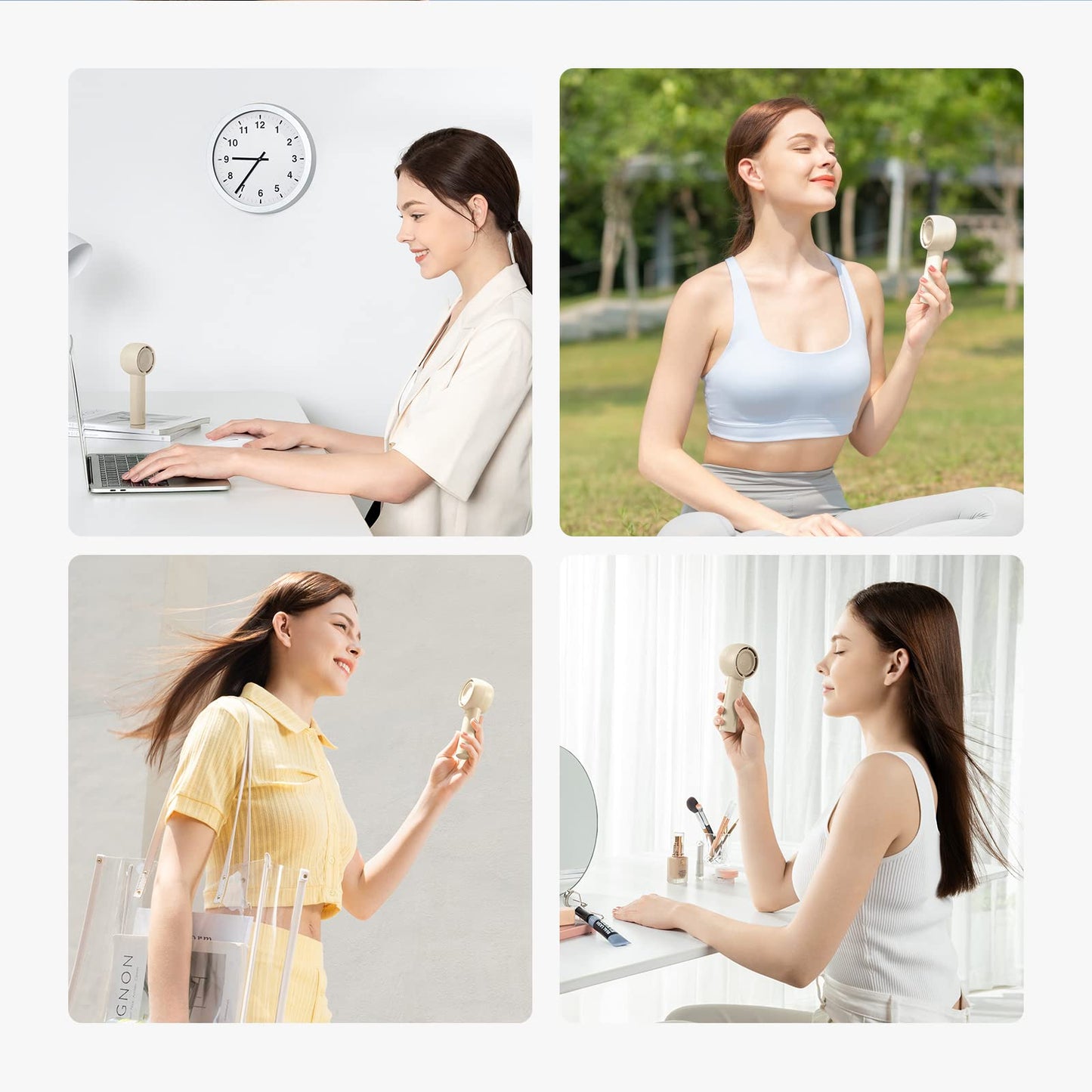 (🔥Early Mother's Day Sale- SAVE 48% OFF) -🔥-Smart Cold Compress Hand Held Fan Rechargeable Mini Portable Personal Fan