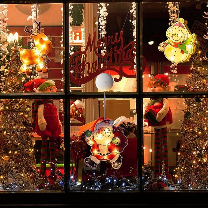 🎄Christmas Window Hanging Lights 🌟