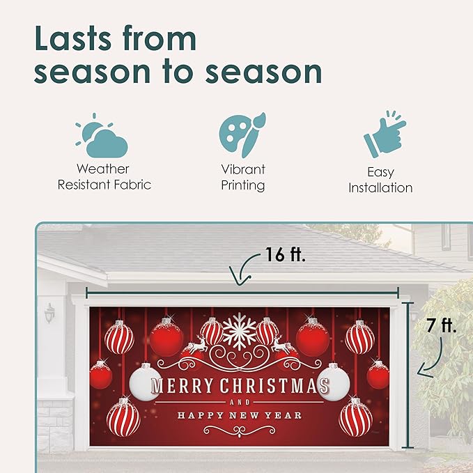 🎄 Christmas  Reusable Garage Door Decoration