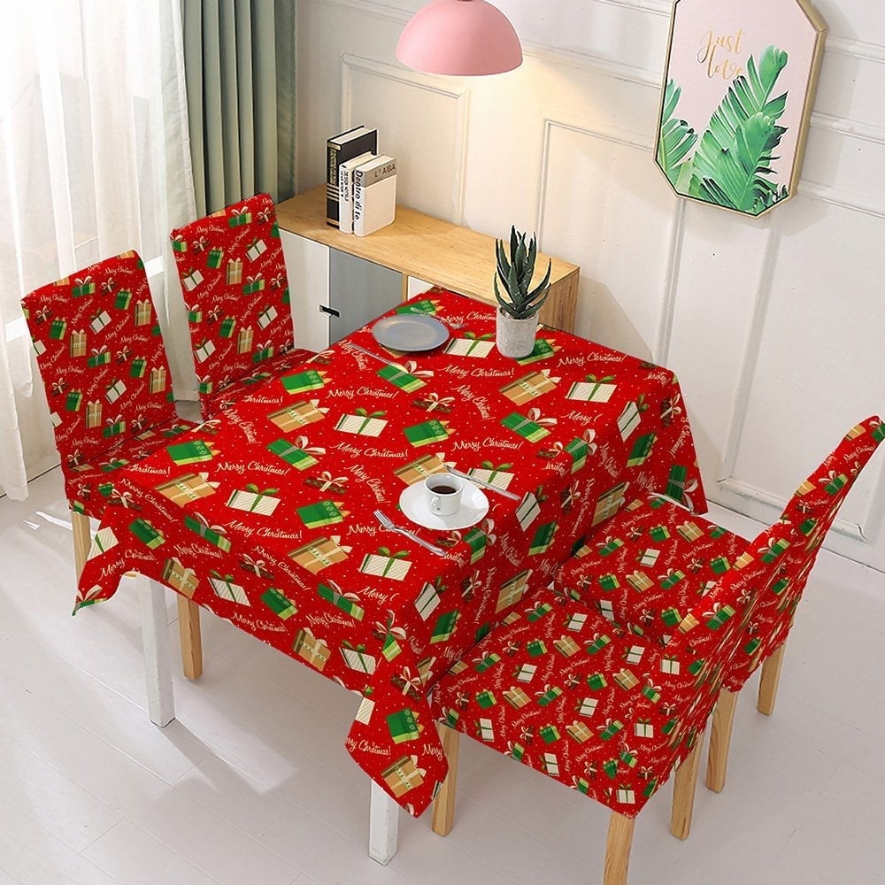 🎅Christmas Tablecloth Chair Cover Decoration