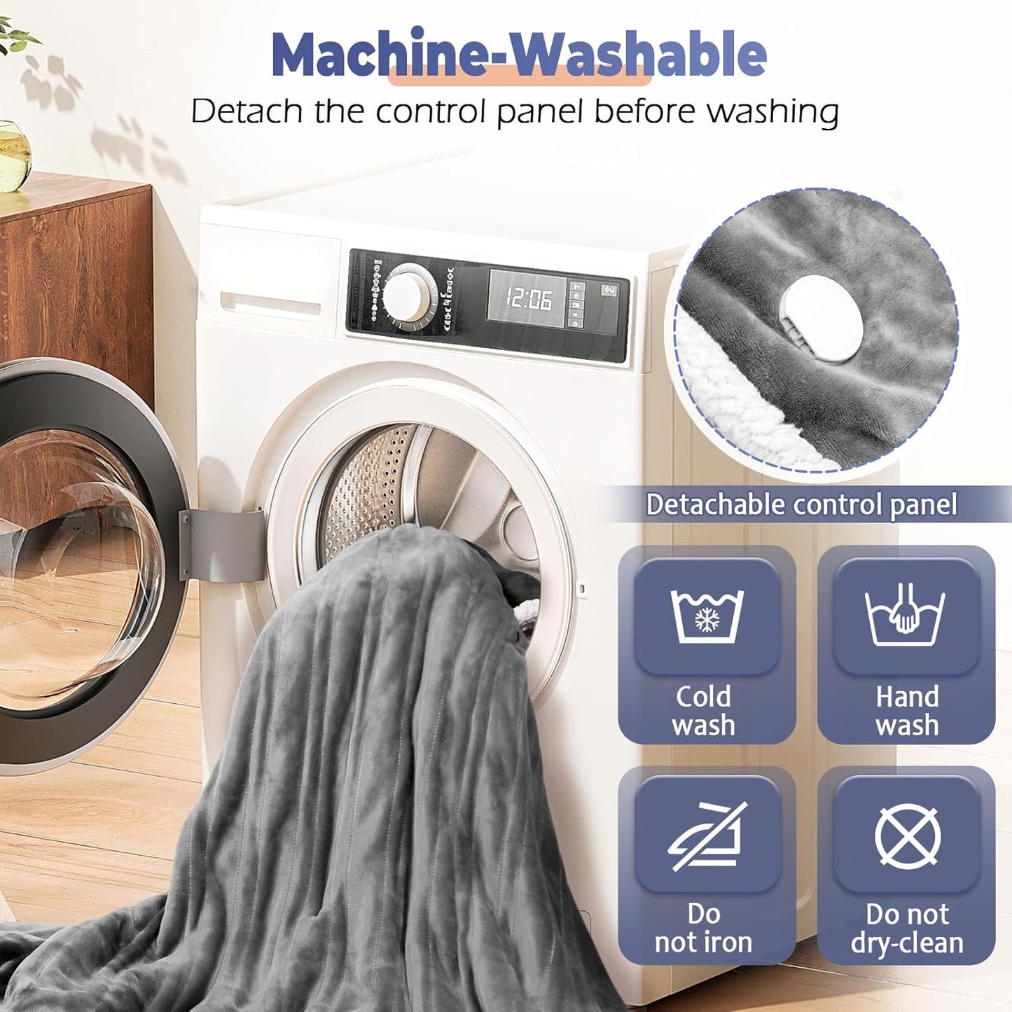 ⏰Last Day Promotion 49% OFF -⛄Portable Wearable Heated Blanket with Foot Pocket🌨️