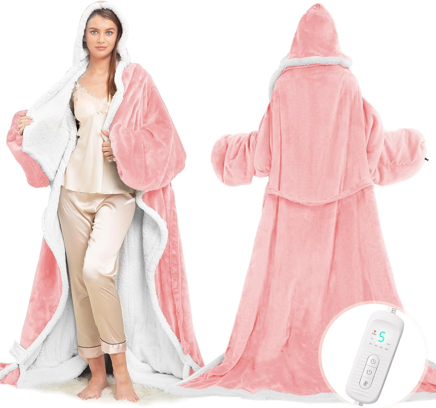 ⏰Last Day Promotion 49% OFF -⛄Portable Wearable Heated Blanket with Foot Pocket🌨️