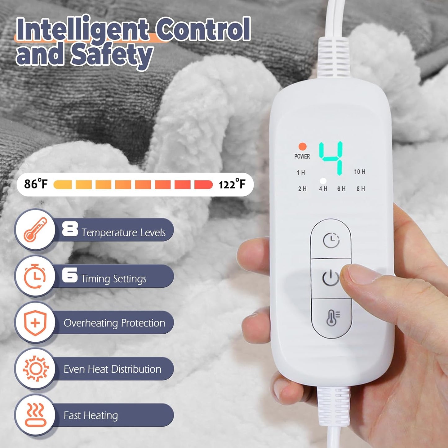 ⏰Last Day Promotion 49% OFF -⛄Portable Wearable Heated Blanket with Foot Pocket🌨️