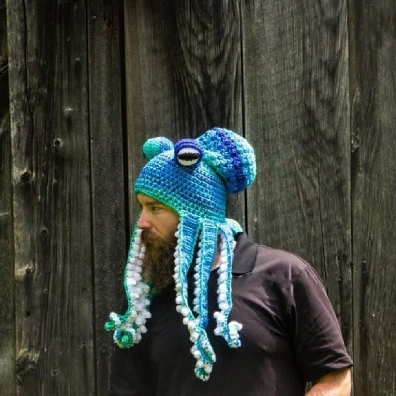 Handicraft Crochet Octopus Hat —— A Very Great Birthday/Christmas Gift