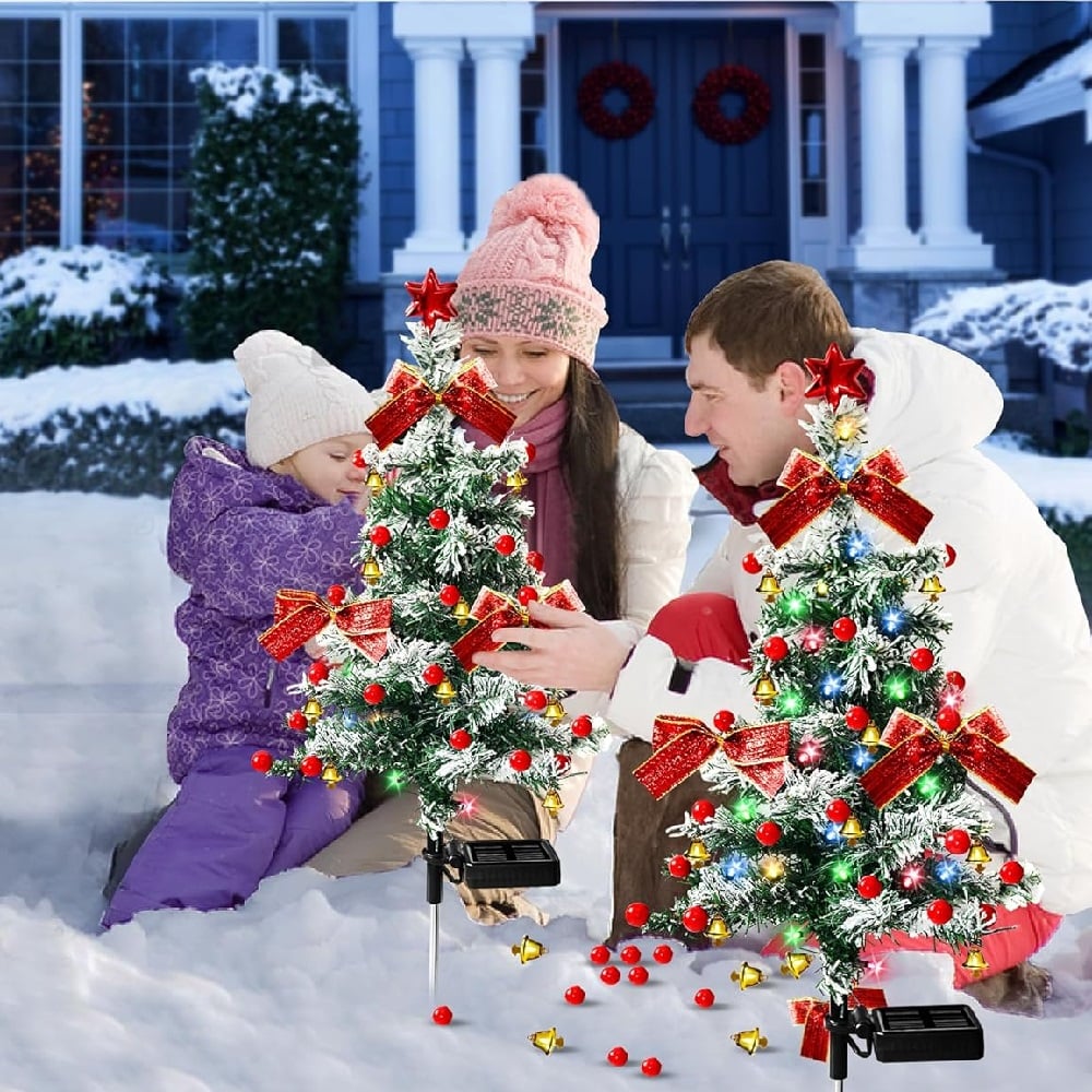 🎄Solar Christmas Tree Stake Lights