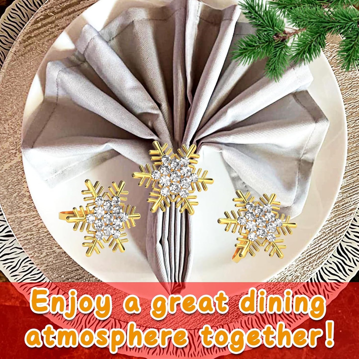 🎅Christmas Napkin Rings for Christmas Holiday Party❄️ Table Decoration🍽️