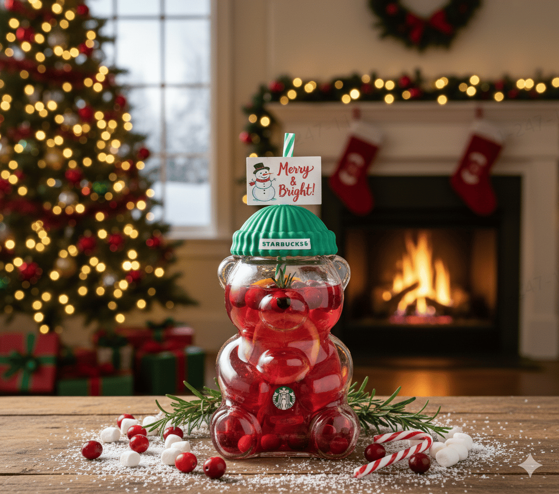 🔥Hot Sale 49% off-🌟Bearista Glass Straw Cup 🐻✨