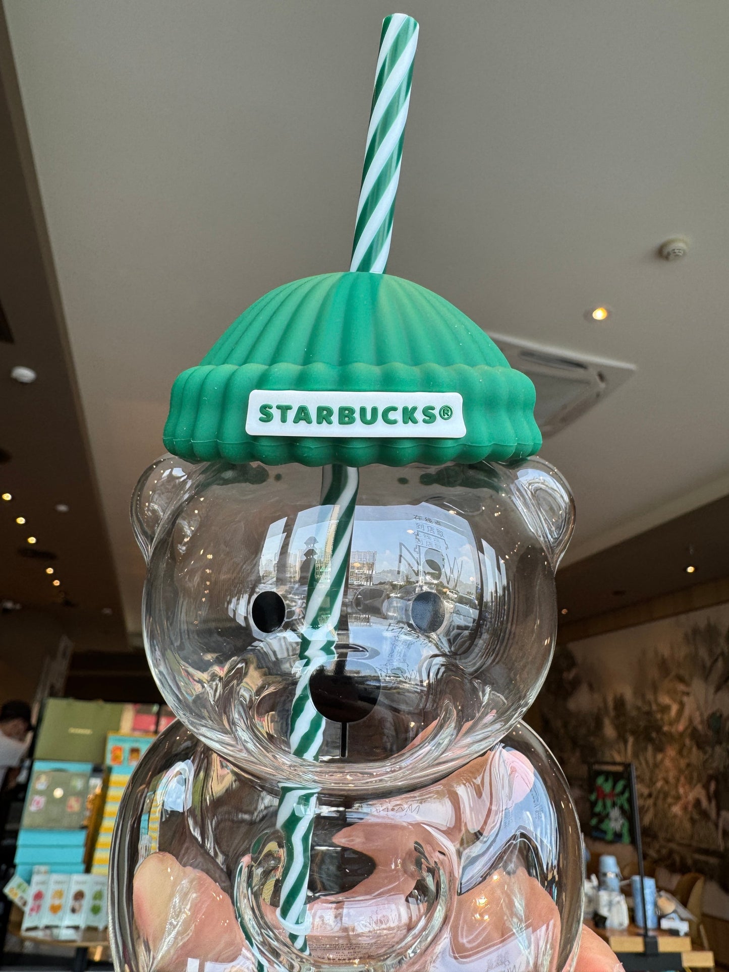 🔥Hot Sale 49% off-🌟Bearista Glass Straw Cup 🐻✨
