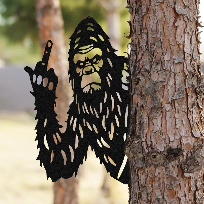 ⏰Last Day Promotion 49% OFF -Peeping middle finger animal metal sign🏡Yard Art Decor