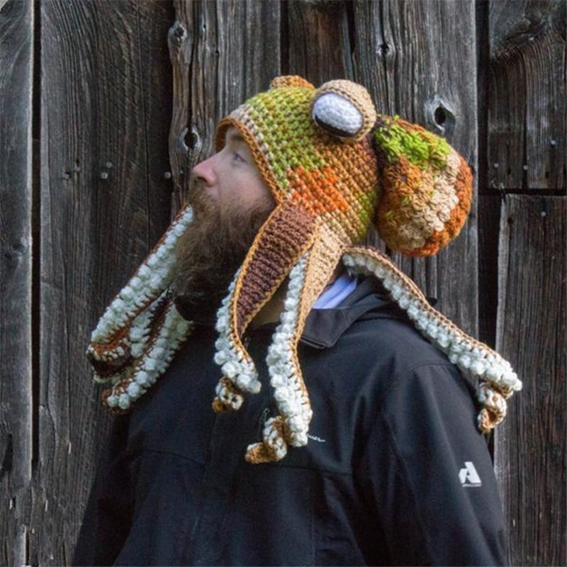 Handicraft Crochet Octopus Hat —— A Very Great Birthday/Christmas Gift