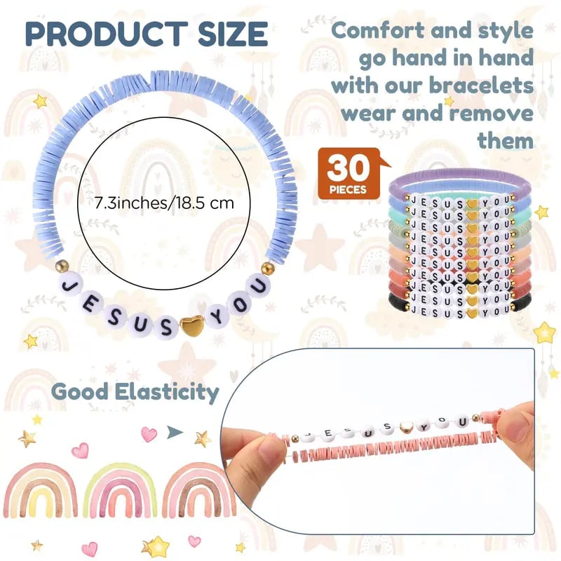 🙏"Jesus Loves You" Bracelets – Christian Faith & Friendship Gifts