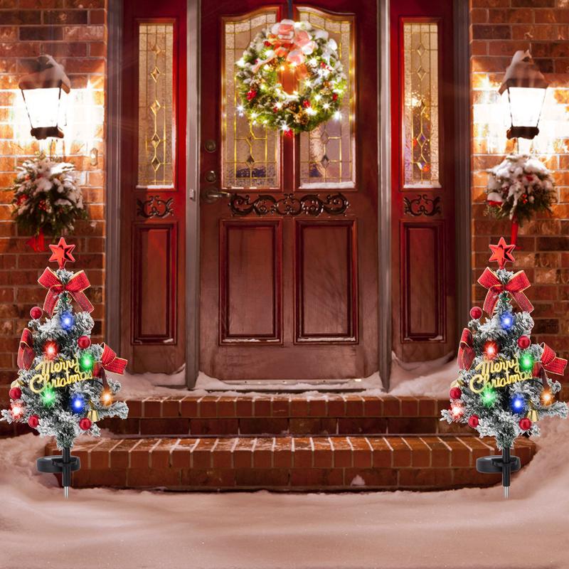 🎄Solar Christmas Tree Stake Lights