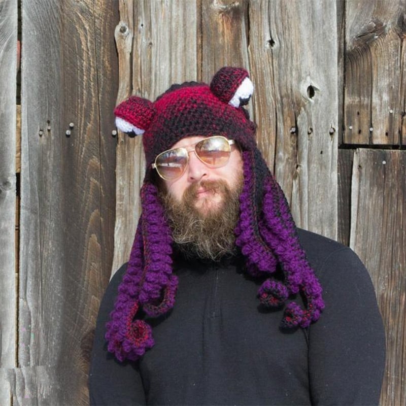 Handicraft Crochet Octopus Hat —— A Very Great Birthday/Christmas Gift