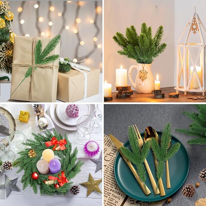🏆2025 Christmas Hot Sale⚡ Artificial Pine Branches for Christmas Tree – 3D Faux Greenery Decorations