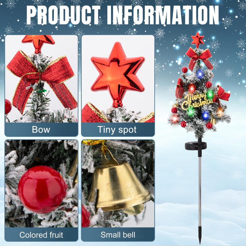 🎄Solar Christmas Tree Stake Lights