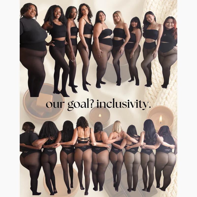 ⚡20K+ SOLD!❄️One-Seam Shaping Leggings✨New Compression Band Model One-Seam Translucent Fleece Lined Tights💕