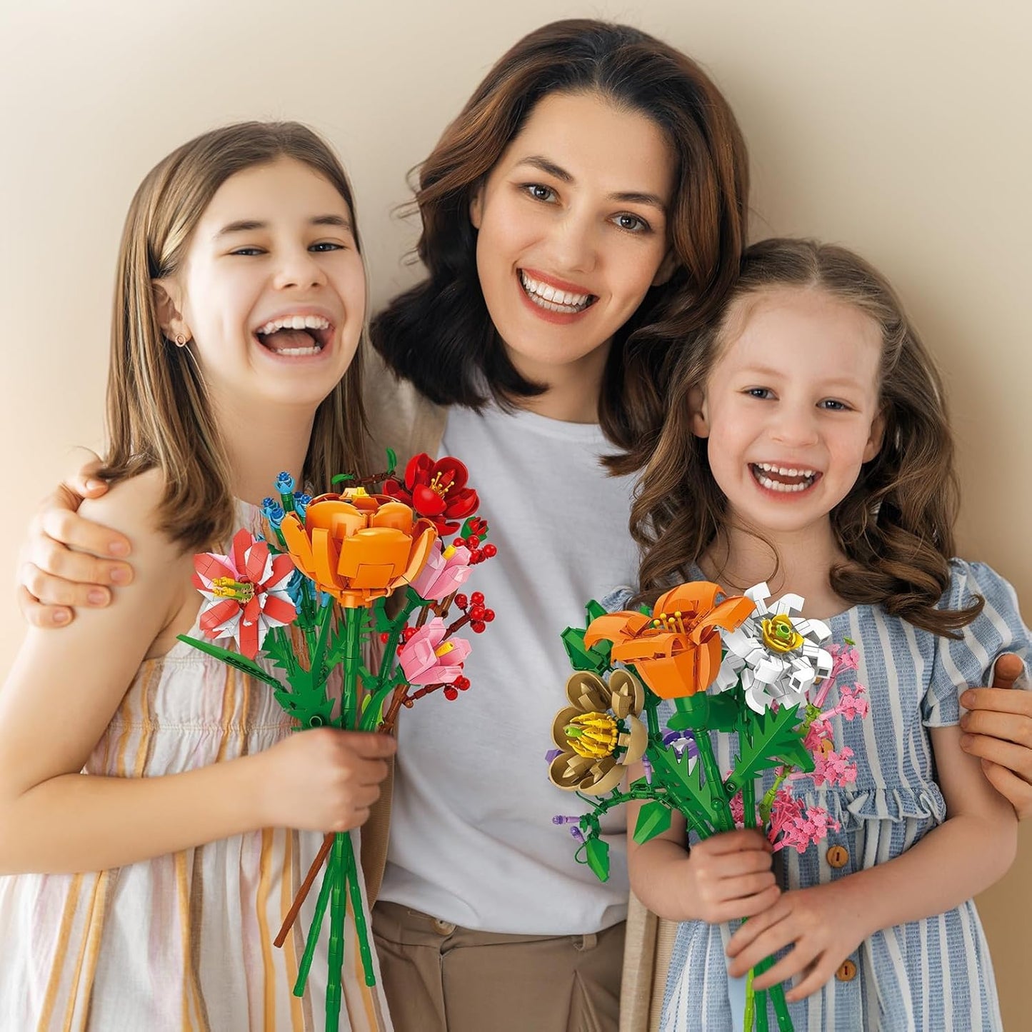 24 Days STEM Flower Bouquet Building Blocks Christmas Countdown Calendar Gifts Box