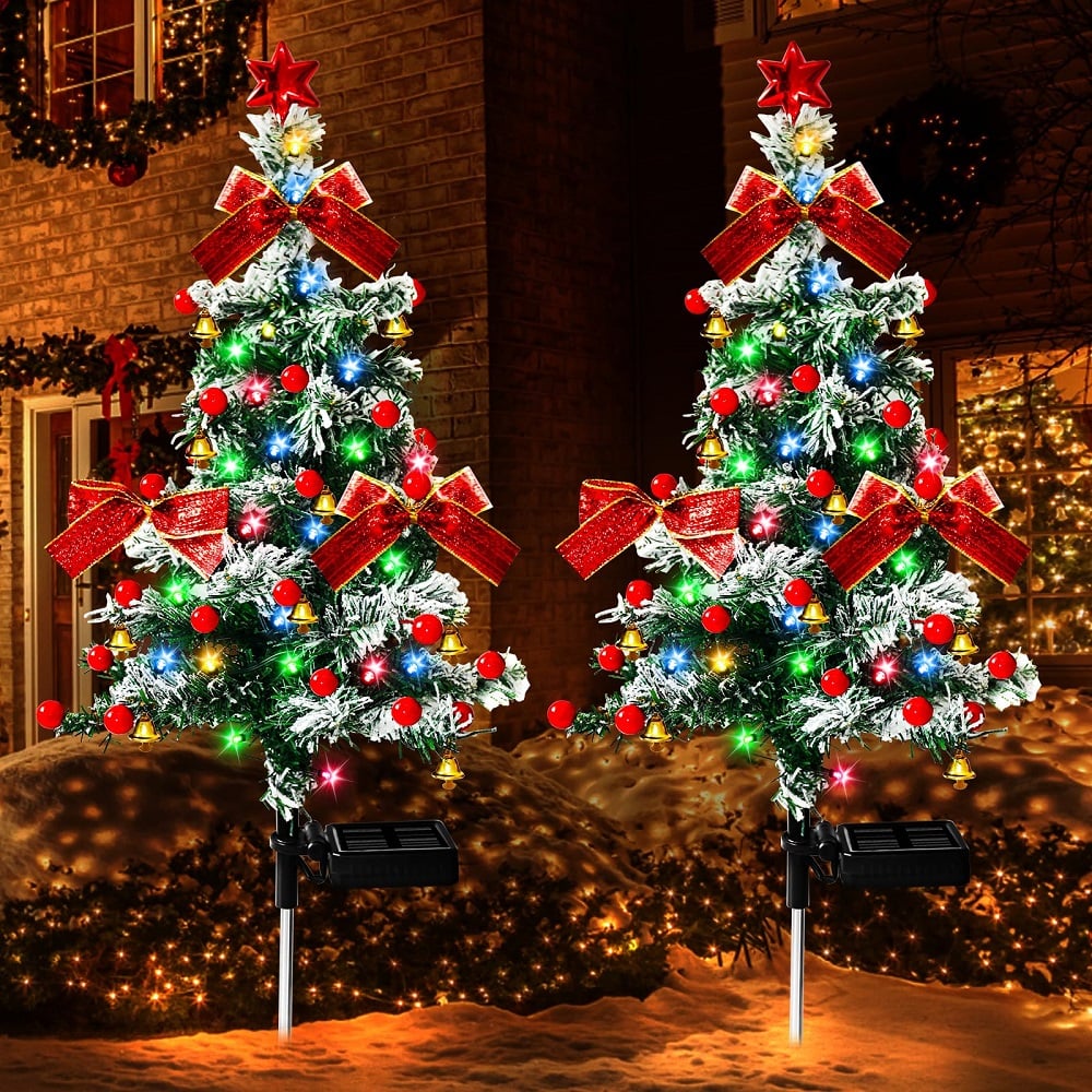 🎄Solar Christmas Tree Stake Lights